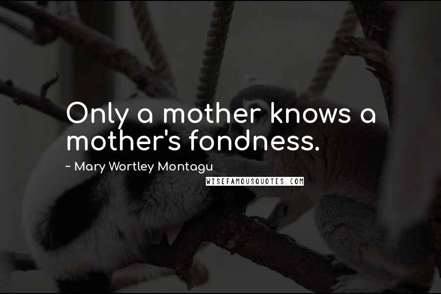 Mary Wortley Montagu Quotes: Only a mother knows a mother's fondness.