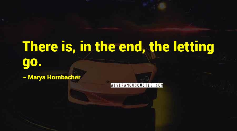 Marya Hornbacher Quotes: There is, in the end, the letting go.