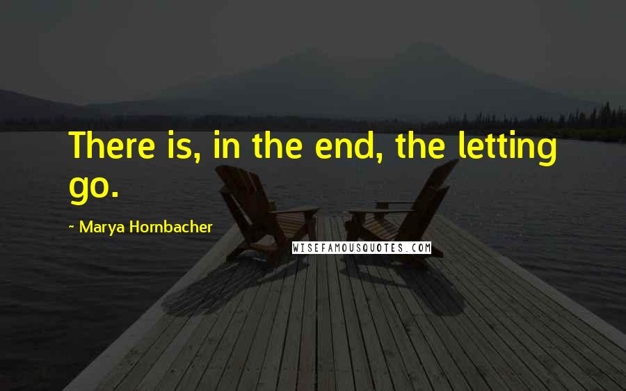 Marya Hornbacher Quotes: There is, in the end, the letting go.