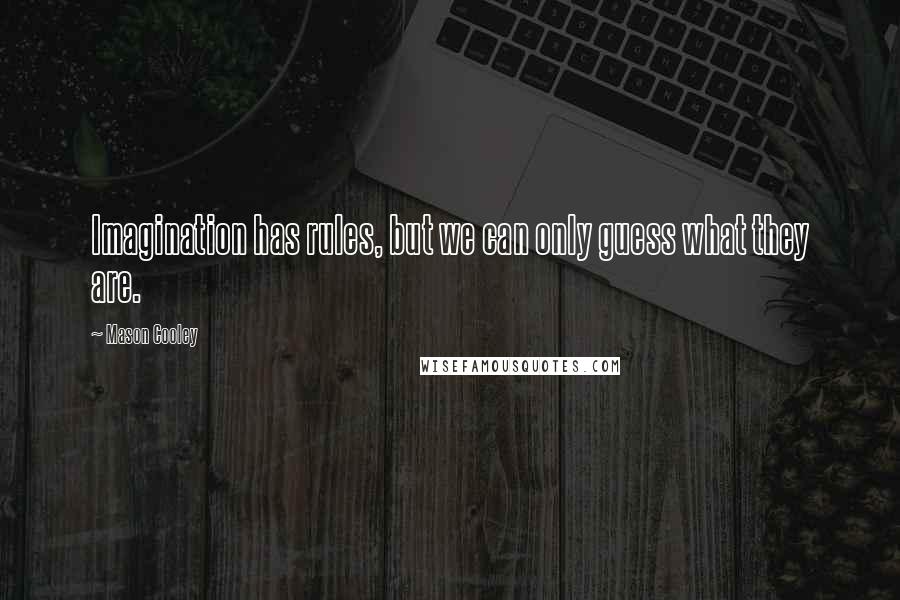 Mason Cooley Quotes: Imagination has rules, but we can only guess what they are.