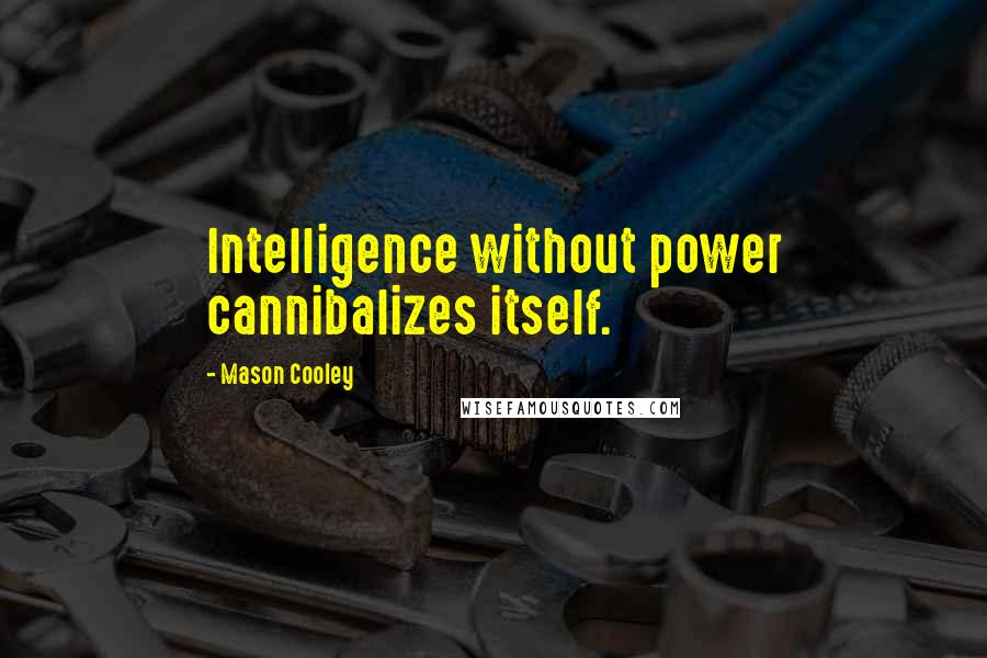 Mason Cooley Quotes: Intelligence without power cannibalizes itself.