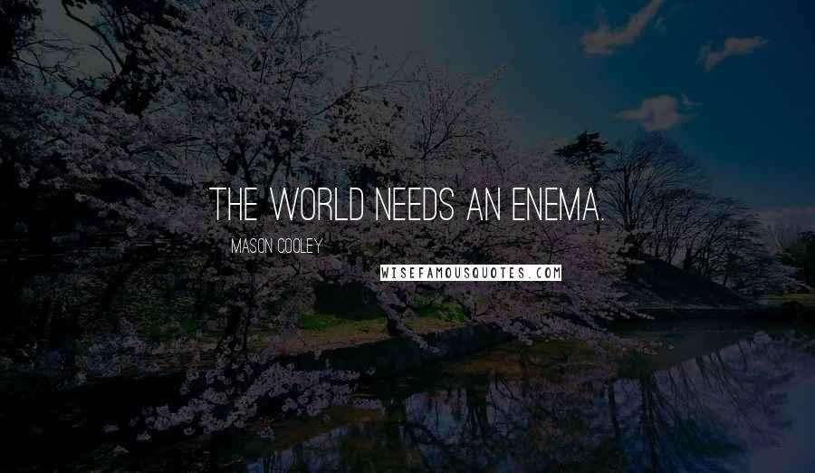 Mason Cooley Quotes: The world needs an enema.
