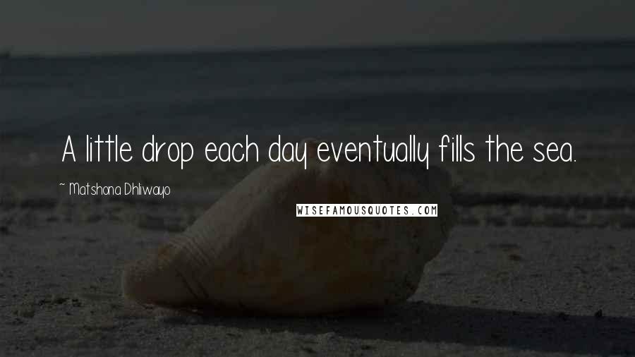 Matshona Dhliwayo Quotes: A little drop each day eventually fills the sea.