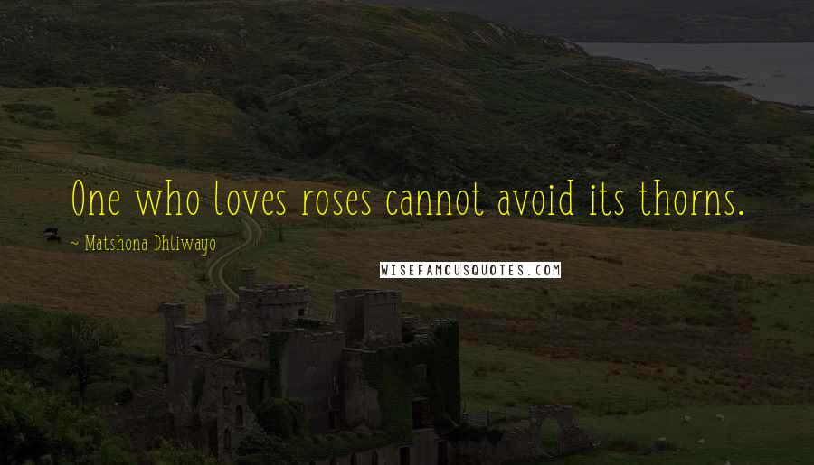 Matshona Dhliwayo Quotes: One who loves roses cannot avoid its thorns.