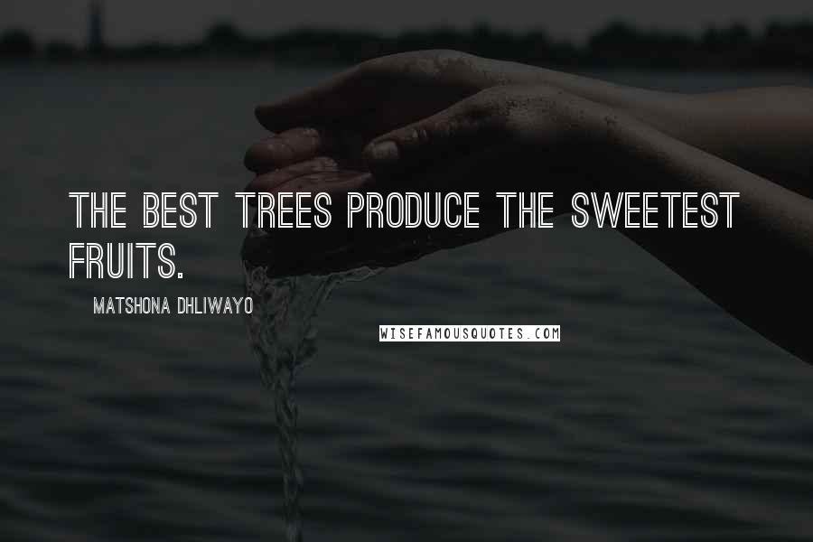 Matshona Dhliwayo Quotes: The best trees produce the sweetest fruits.
