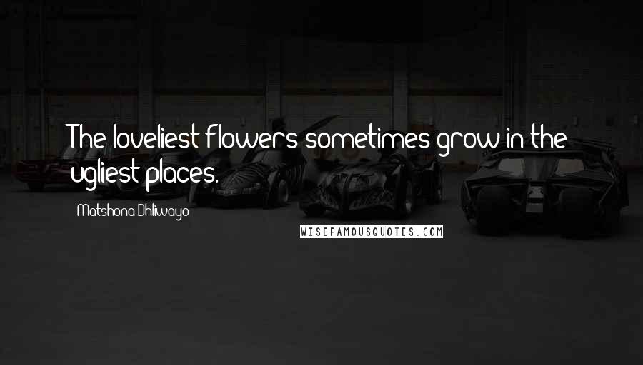 Matshona Dhliwayo Quotes: The loveliest flowers sometimes grow in the ugliest places.