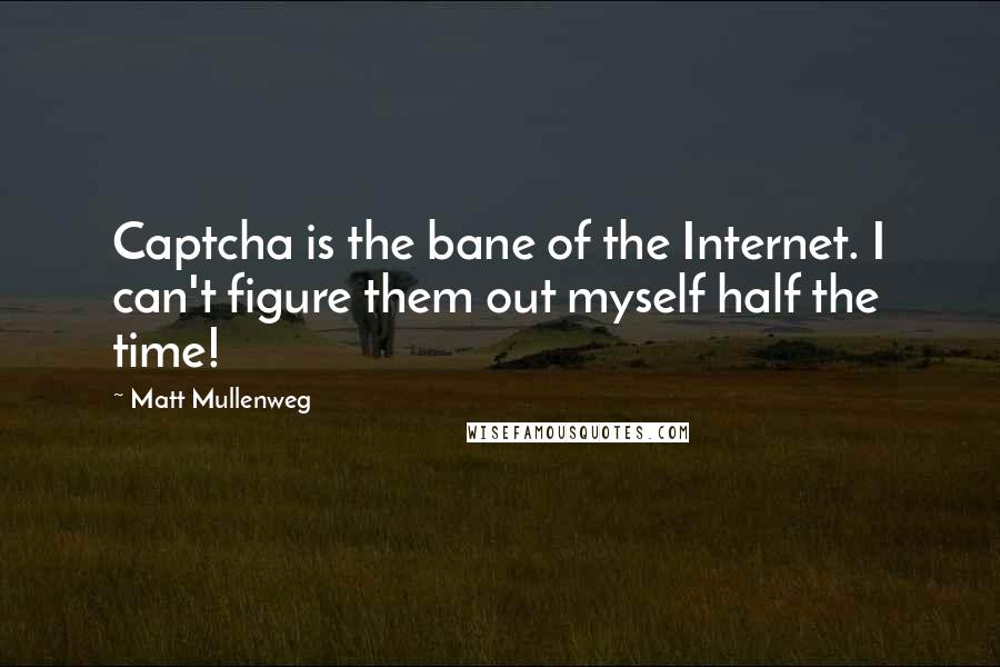 Matt Mullenweg Quotes: Captcha is the bane of the Internet. I can't figure them out myself half the time!