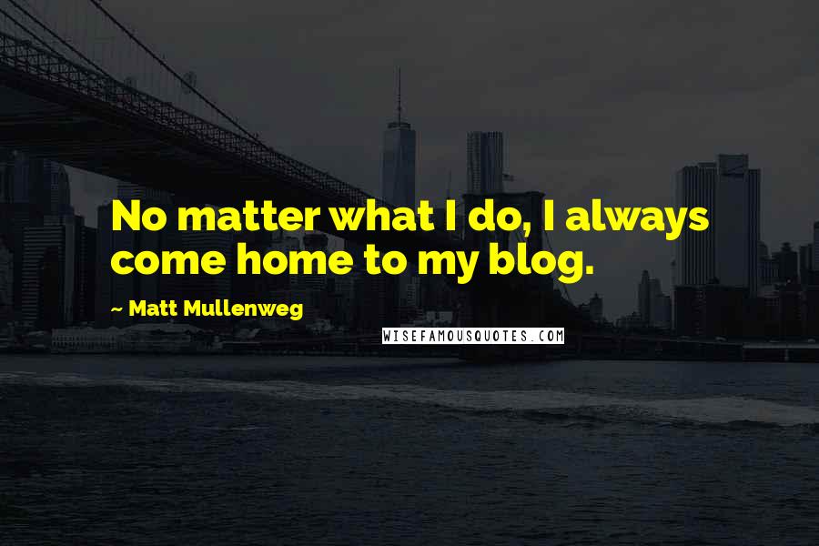 Matt Mullenweg Quotes: No matter what I do, I always come home to my blog.