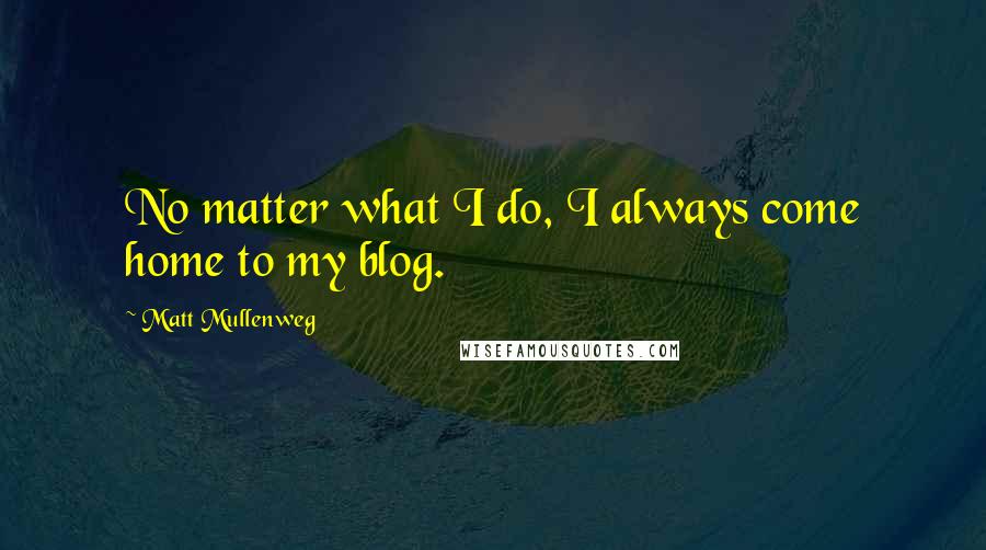 Matt Mullenweg Quotes: No matter what I do, I always come home to my blog.