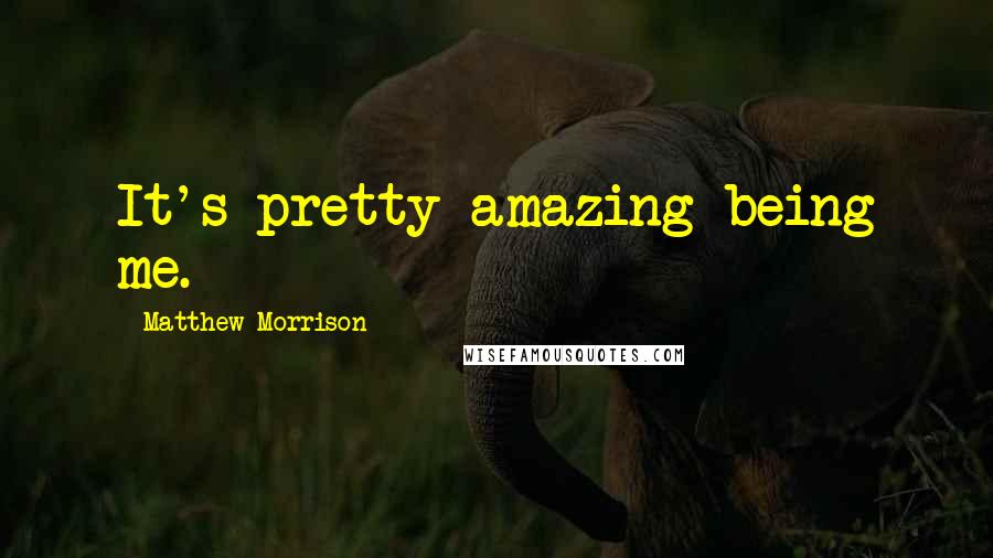 Matthew Morrison Quotes: It's pretty amazing being me.