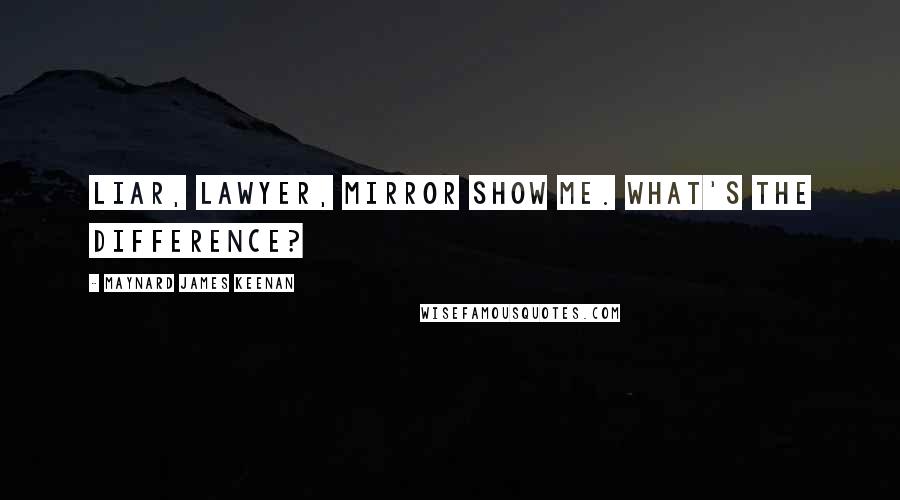 Maynard James Keenan Quotes: Liar, lawyer, mirror show me. What's the difference?