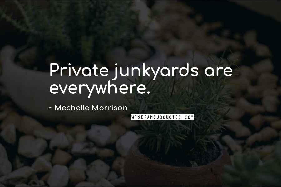 Mechelle Morrison Quotes: Private junkyards are everywhere.