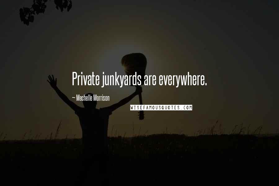 Mechelle Morrison Quotes: Private junkyards are everywhere.