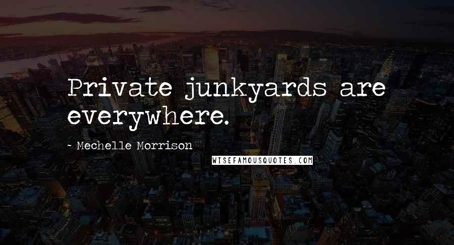 Mechelle Morrison Quotes: Private junkyards are everywhere.