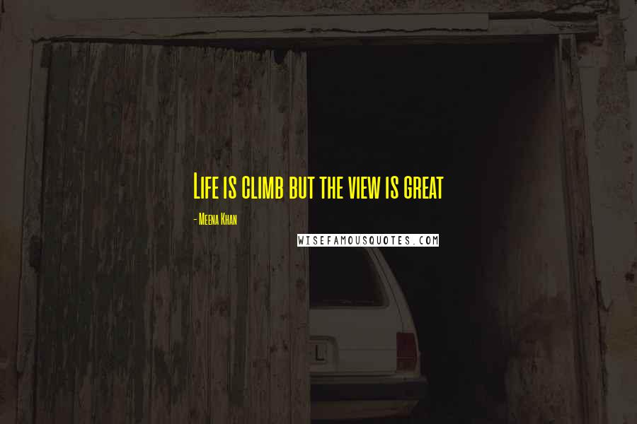 Meena Khan Quotes: Life is climb but the view is great