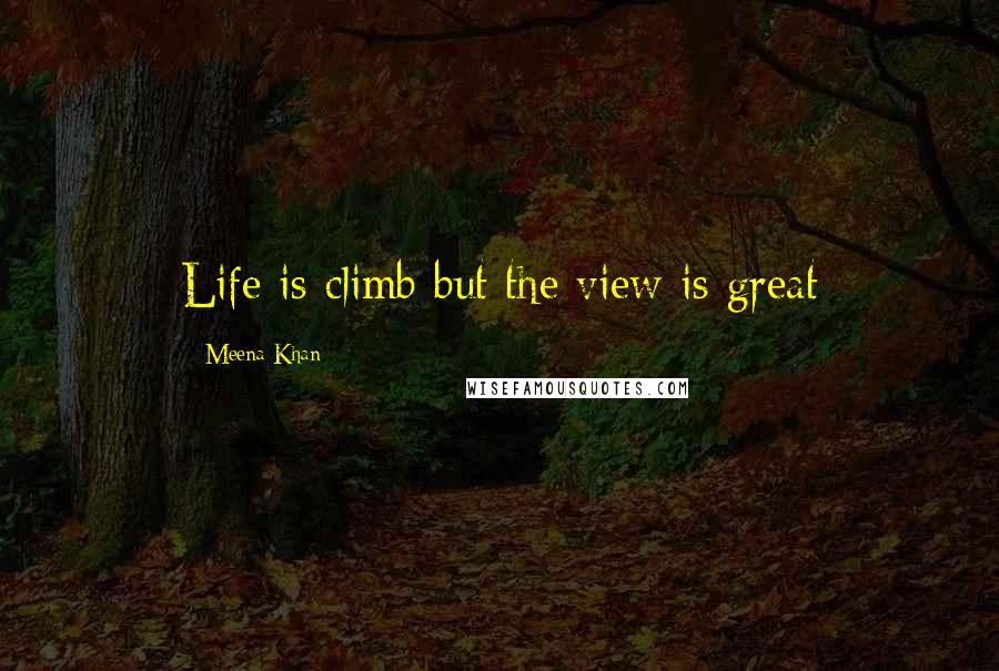 Meena Khan Quotes: Life is climb but the view is great