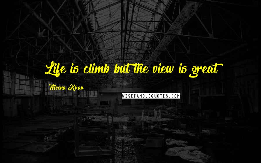 Meena Khan Quotes: Life is climb but the view is great