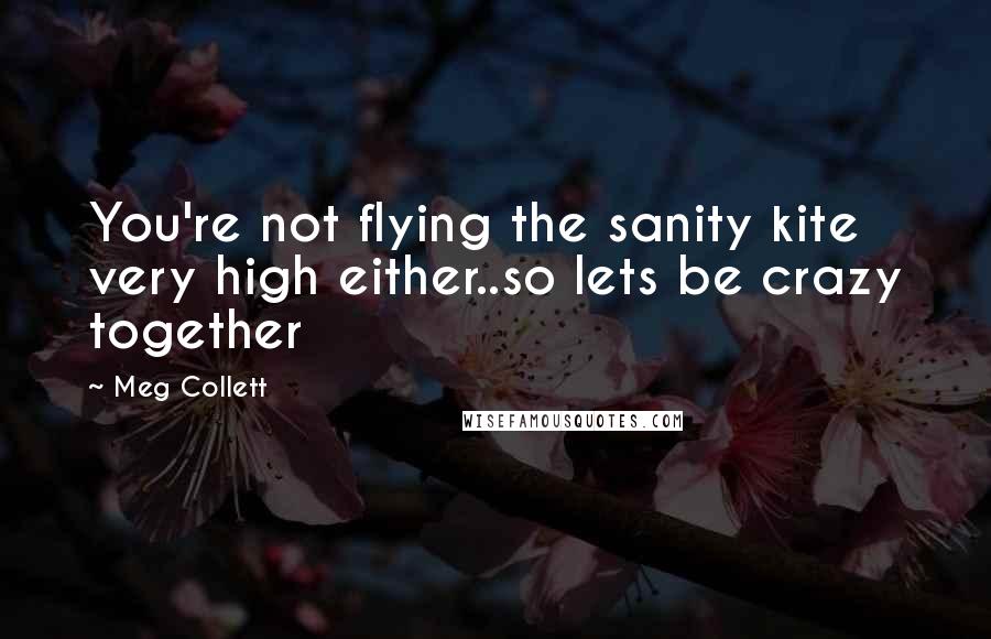 Meg Collett Quotes: You're not flying the sanity kite very high either..so lets be crazy together