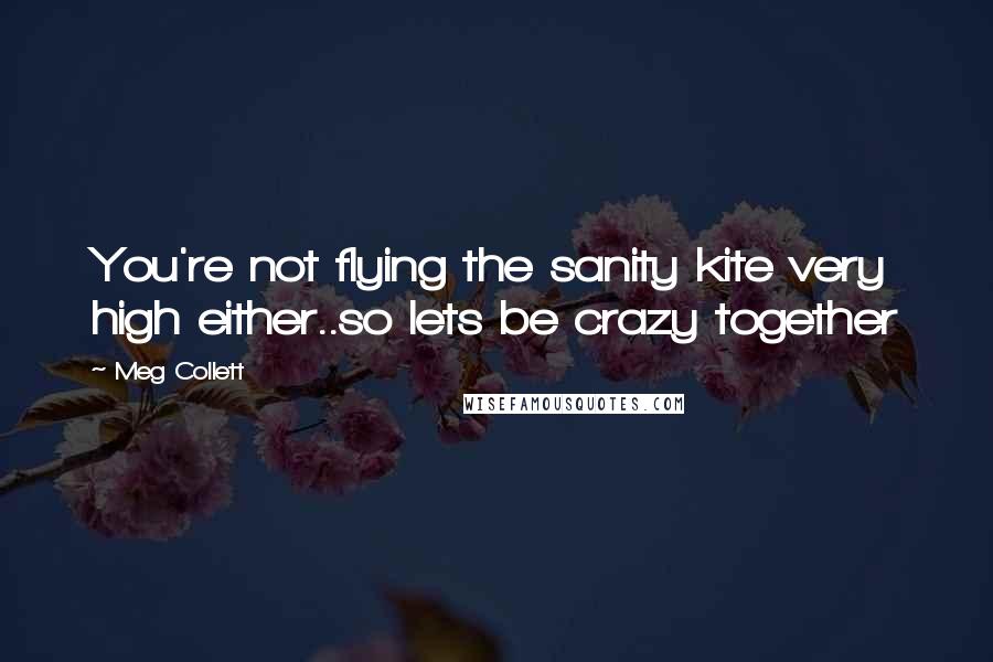 Meg Collett Quotes: You're not flying the sanity kite very high either..so lets be crazy together