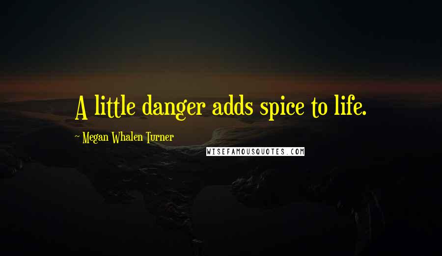 Megan Whalen Turner Quotes: A little danger adds spice to life.