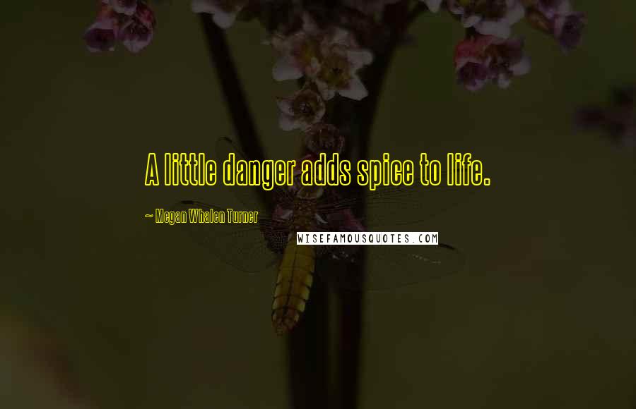 Megan Whalen Turner Quotes: A little danger adds spice to life.