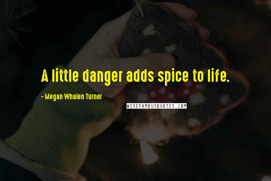 Megan Whalen Turner Quotes: A little danger adds spice to life.