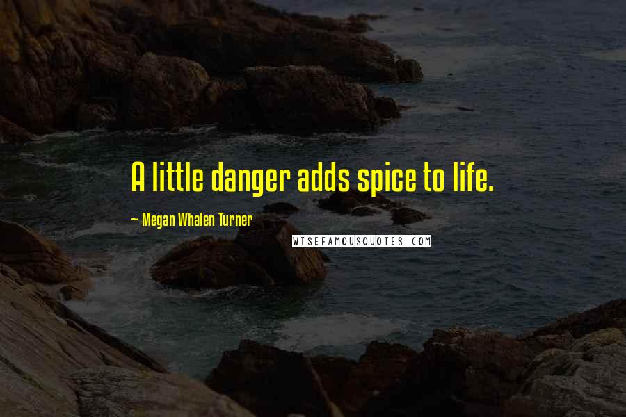 Megan Whalen Turner Quotes: A little danger adds spice to life.