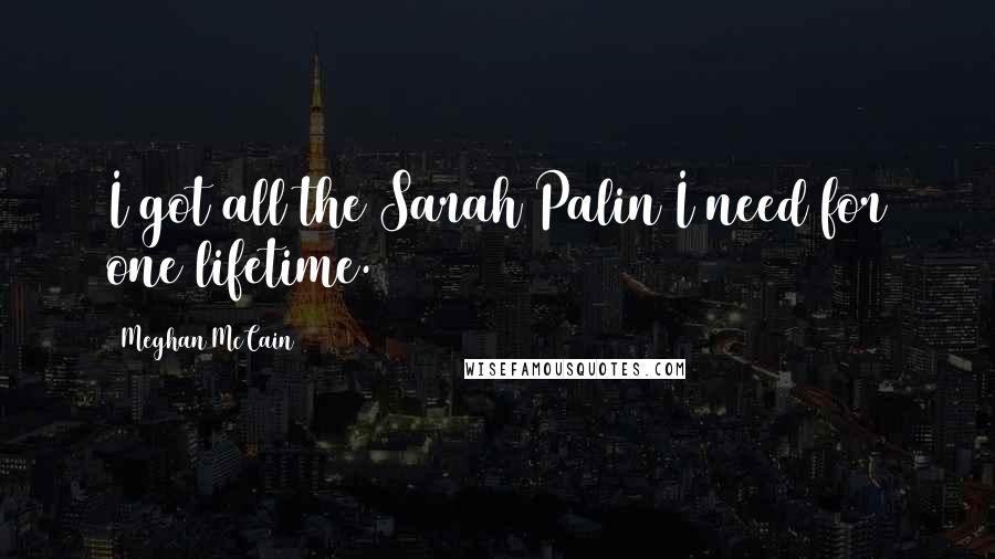 Meghan McCain Quotes: I got all the Sarah Palin I need for one lifetime.