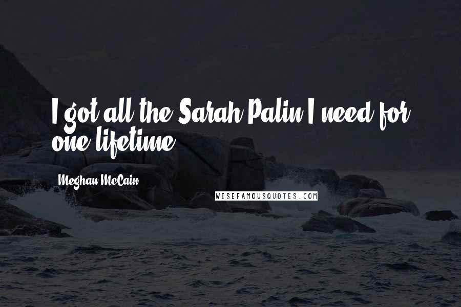 Meghan McCain Quotes: I got all the Sarah Palin I need for one lifetime.