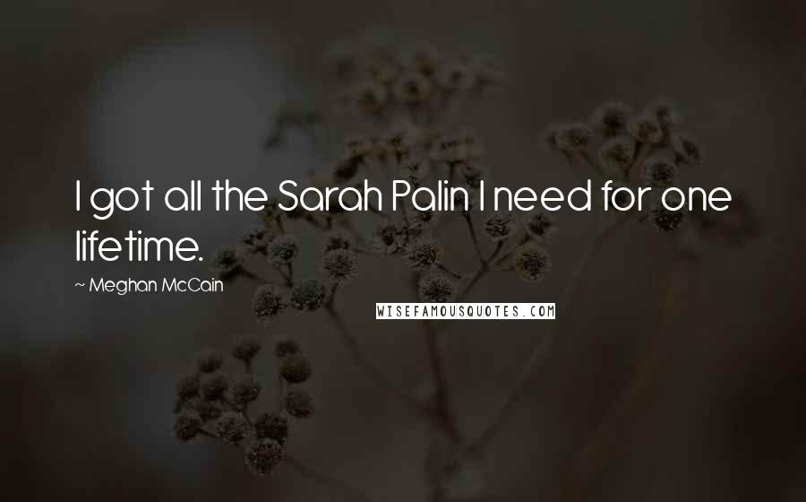 Meghan McCain Quotes: I got all the Sarah Palin I need for one lifetime.
