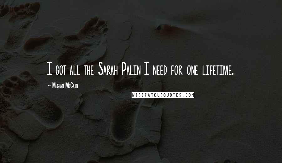 Meghan McCain Quotes: I got all the Sarah Palin I need for one lifetime.