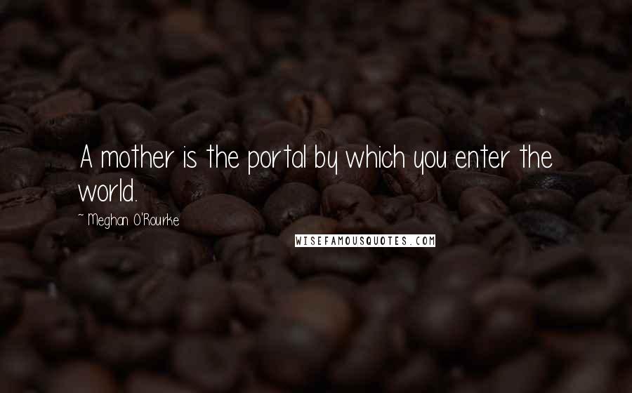 Meghan O'Rourke Quotes: A mother is the portal by which you enter the world.