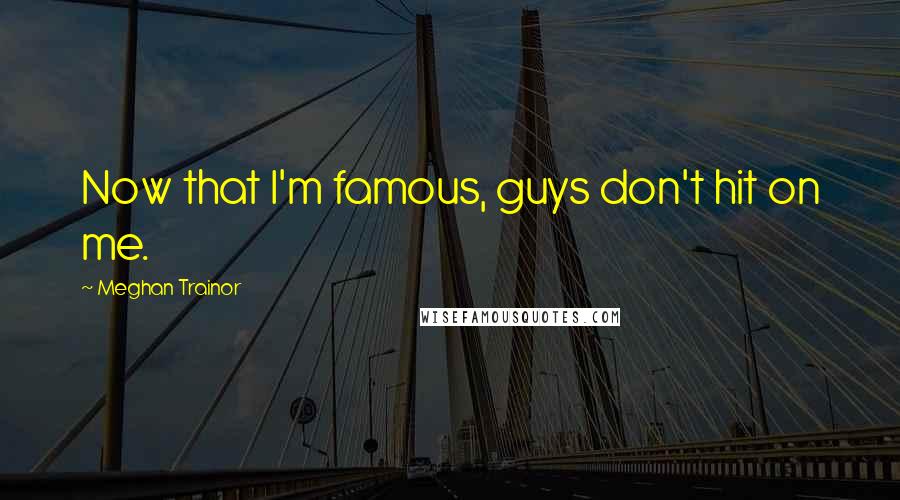 Meghan Trainor Quotes: Now that I'm famous, guys don't hit on me.