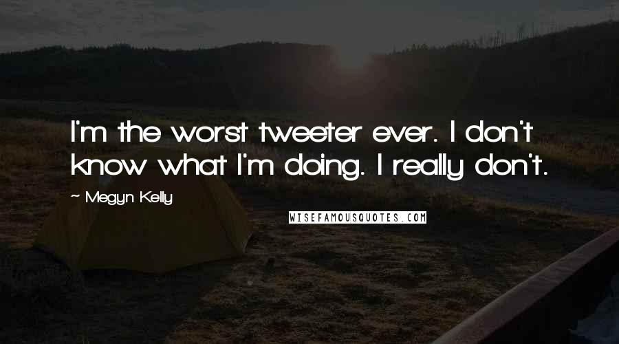 Megyn Kelly Quotes: I'm the worst tweeter ever. I don't know what I'm doing. I really don't.