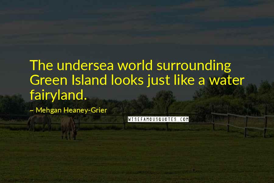 Mehgan Heaney-Grier Quotes: The undersea world surrounding Green Island looks just like a water fairyland.