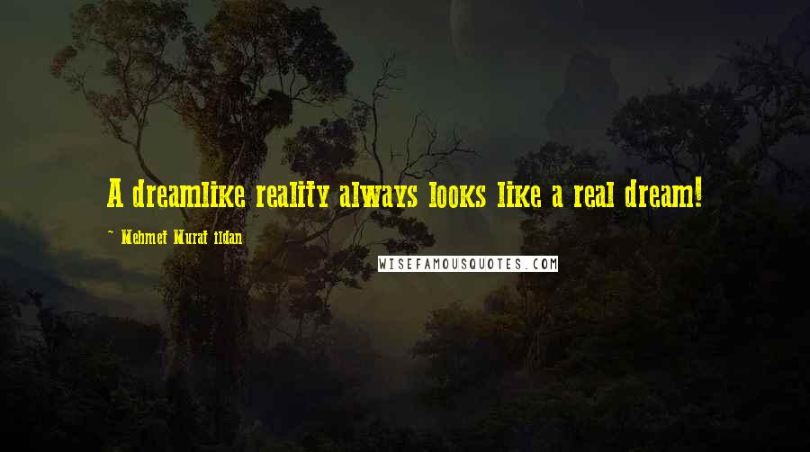 Mehmet Murat Ildan Quotes: A dreamlike reality always looks like a real dream!