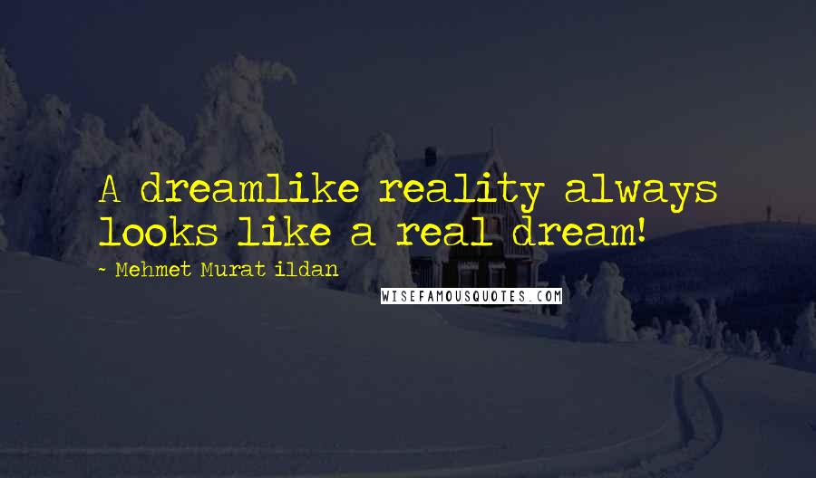 Mehmet Murat Ildan Quotes: A dreamlike reality always looks like a real dream!