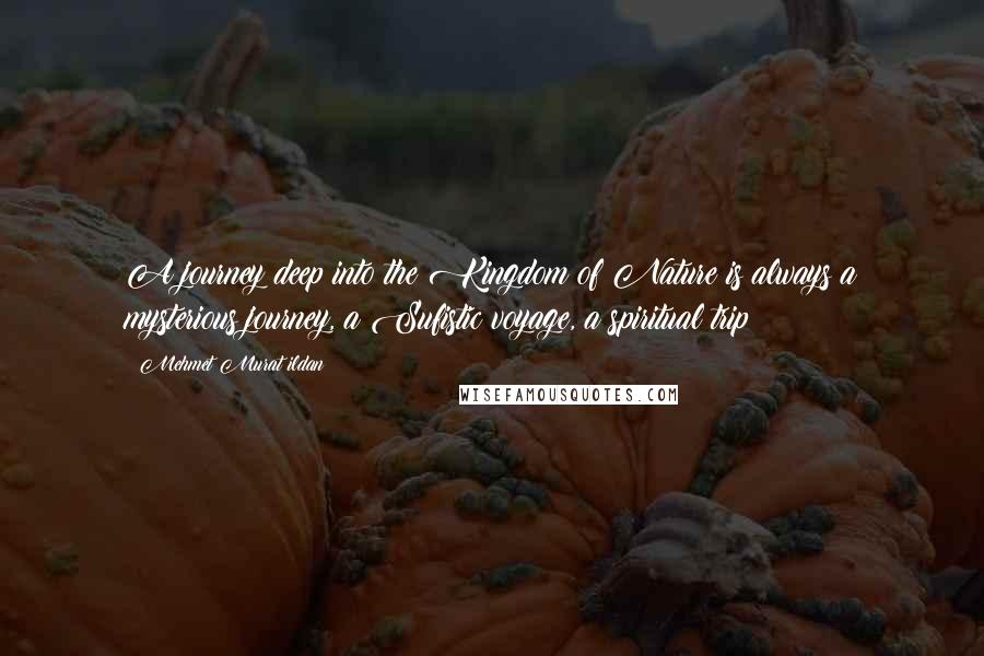 Mehmet Murat Ildan Quotes: A journey deep into the Kingdom of Nature is always a mysterious journey, a Sufistic voyage, a spiritual trip!