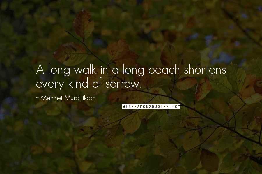 Mehmet Murat Ildan Quotes: A long walk in a long beach shortens every kind of sorrow!