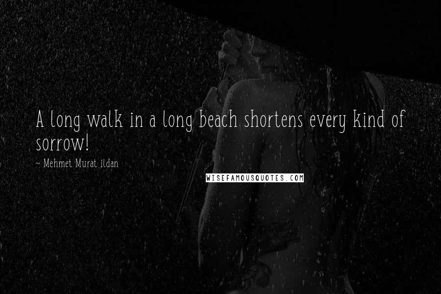 Mehmet Murat Ildan Quotes: A long walk in a long beach shortens every kind of sorrow!