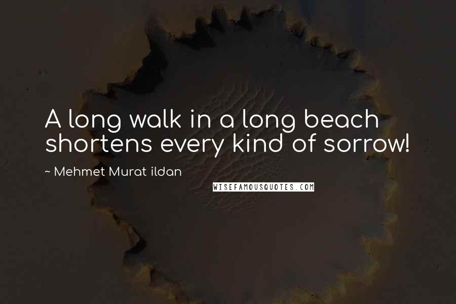 Mehmet Murat Ildan Quotes: A long walk in a long beach shortens every kind of sorrow!