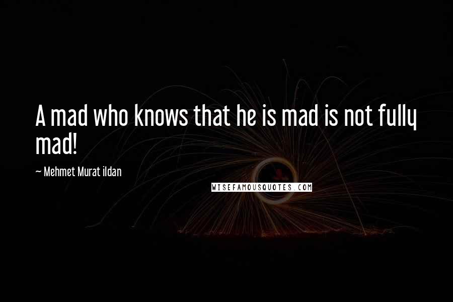 Mehmet Murat Ildan Quotes: A mad who knows that he is mad is not fully mad!