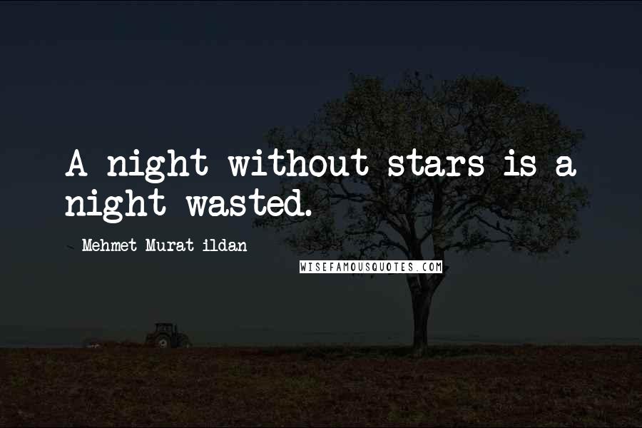 Mehmet Murat Ildan Quotes: A night without stars is a night wasted.