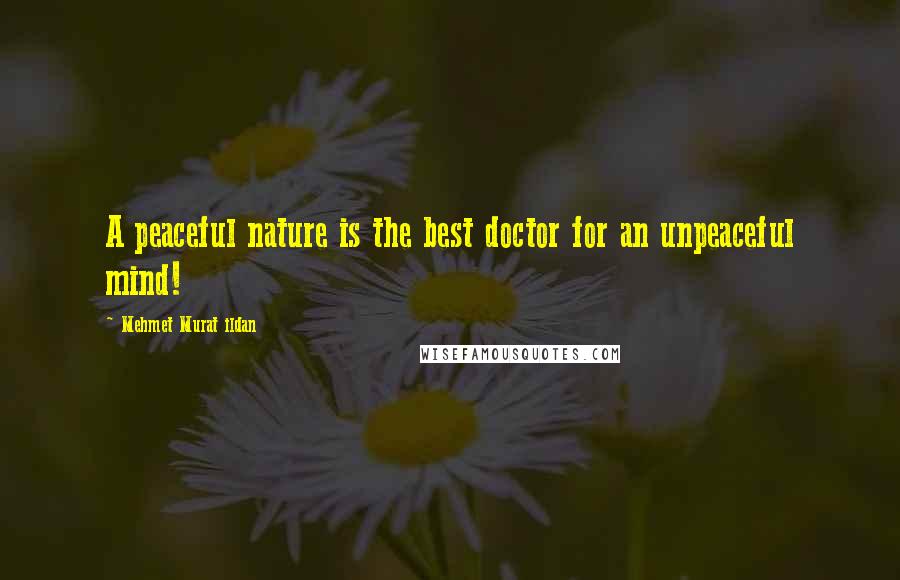 Mehmet Murat Ildan Quotes: A peaceful nature is the best doctor for an unpeaceful mind!