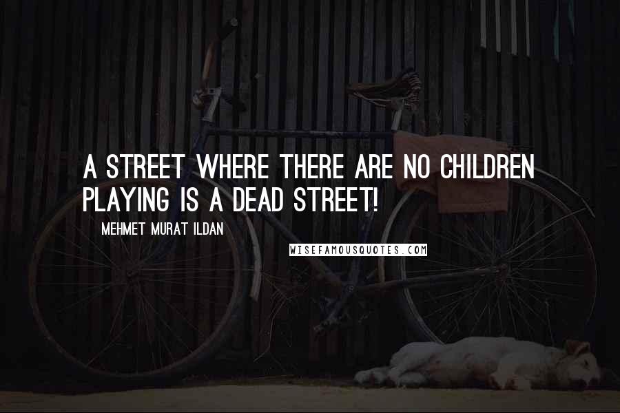 Mehmet Murat Ildan Quotes: A street where there are no children playing is a dead street!