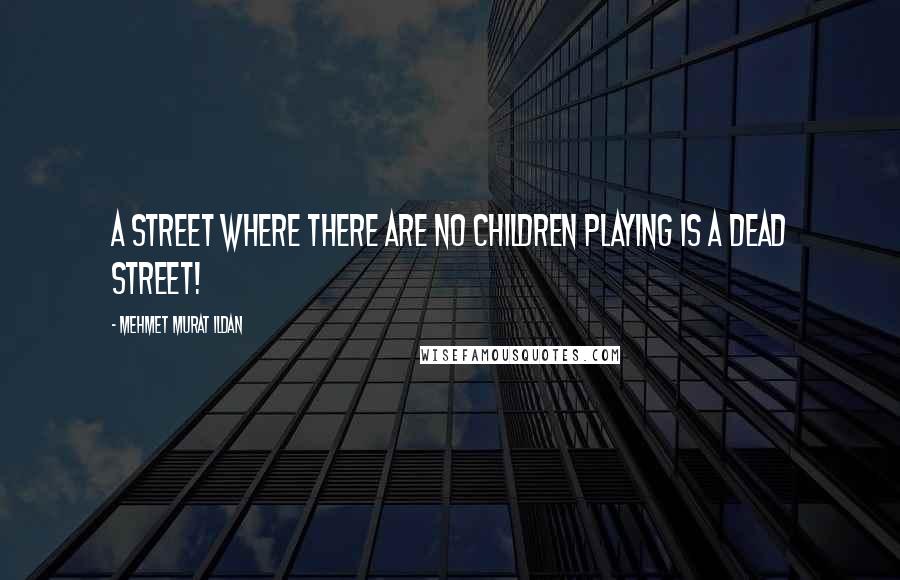 Mehmet Murat Ildan Quotes: A street where there are no children playing is a dead street!