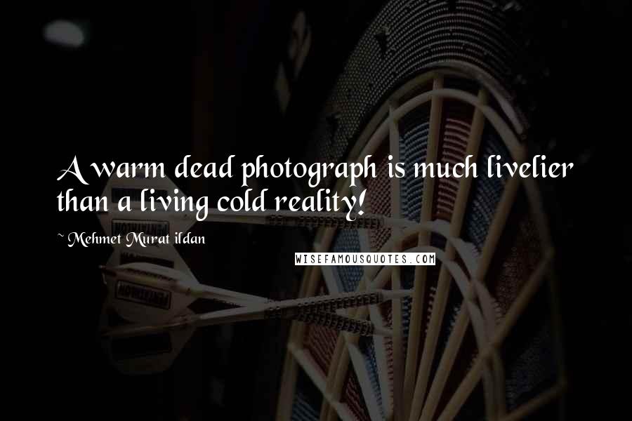 Mehmet Murat Ildan Quotes: A warm dead photograph is much livelier than a living cold reality!