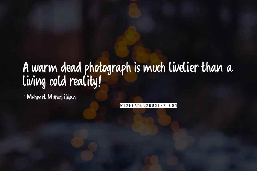 Mehmet Murat Ildan Quotes: A warm dead photograph is much livelier than a living cold reality!