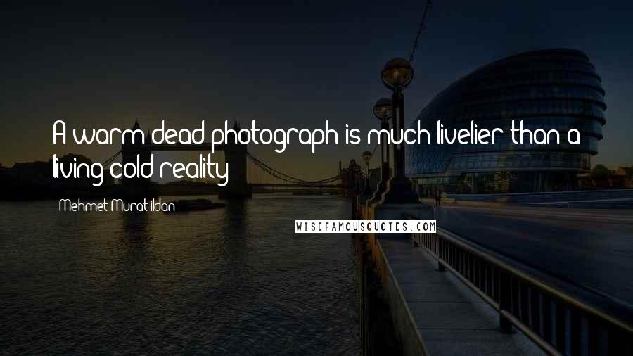 Mehmet Murat Ildan Quotes: A warm dead photograph is much livelier than a living cold reality!