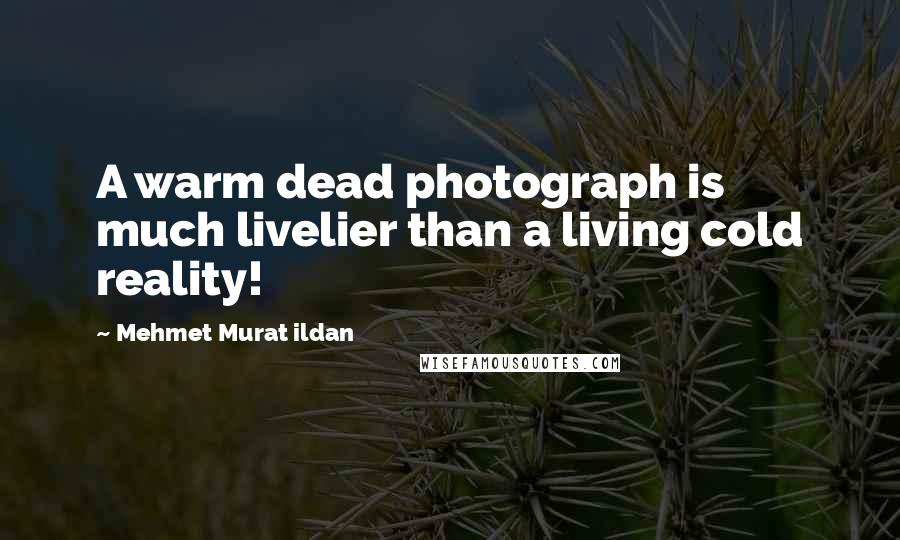 Mehmet Murat Ildan Quotes: A warm dead photograph is much livelier than a living cold reality!